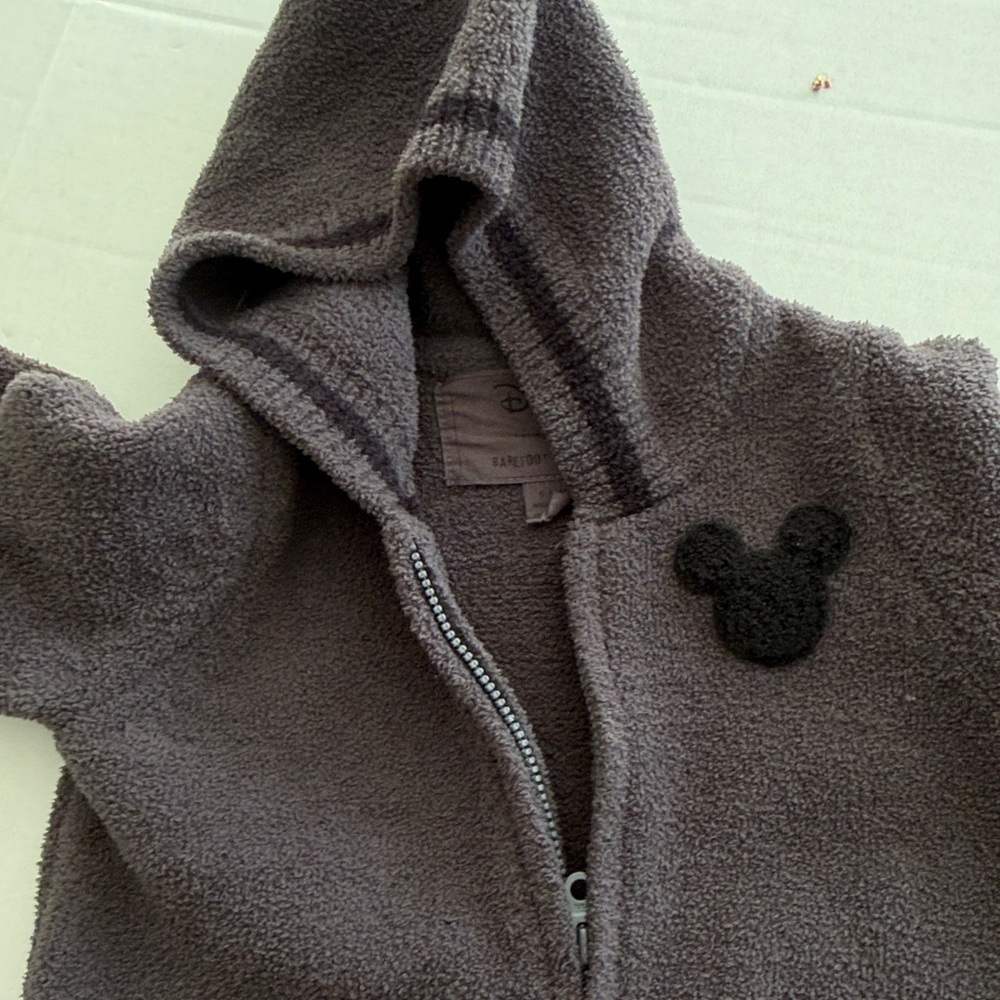 Barefoot dreams cozy chic classic Disney infant Mickey playsuit carbon - Picture 2 of 9